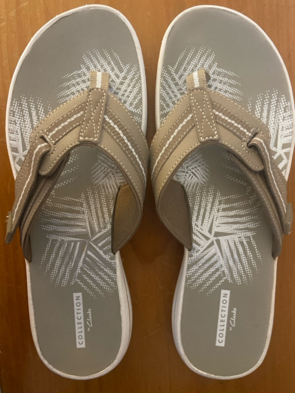 Clarks Sand (Sable) Slip-On Sandal - Taupe Sole